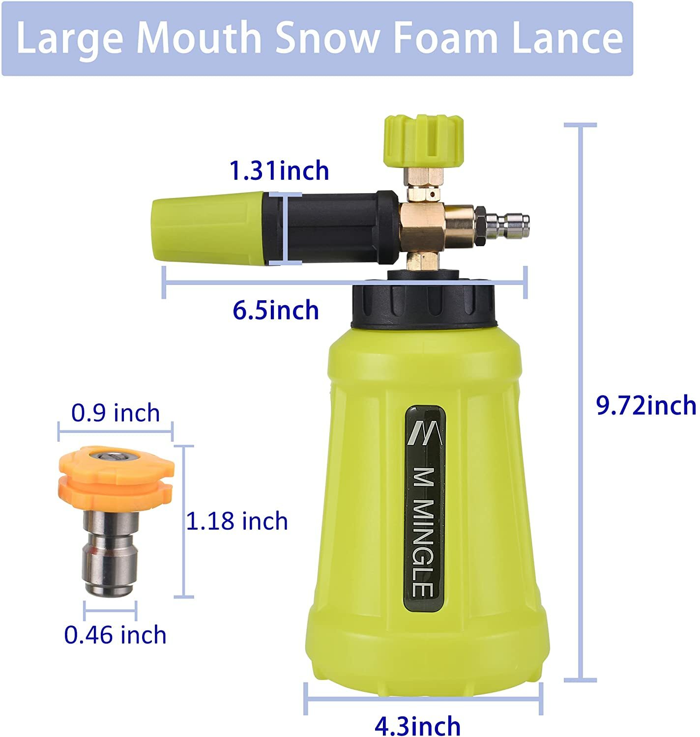 Snow Foam Lance Cannon Soap Bottle Sprayer for Pressure Washer Gun Jet Car Wash