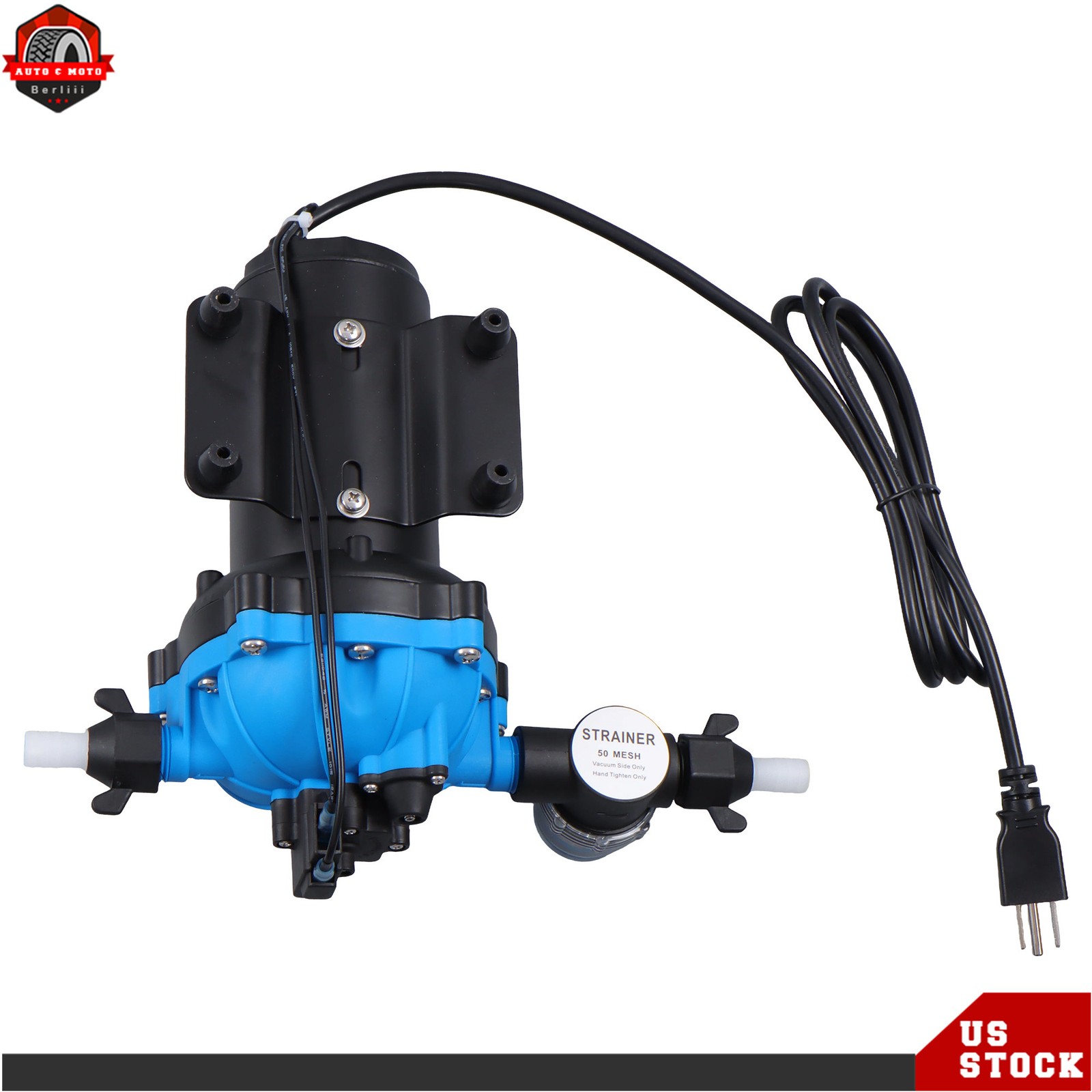 110V AC 5-chamber Water Diaphragm Pump 6GPM 80PSI Self Priming RV Water Pump