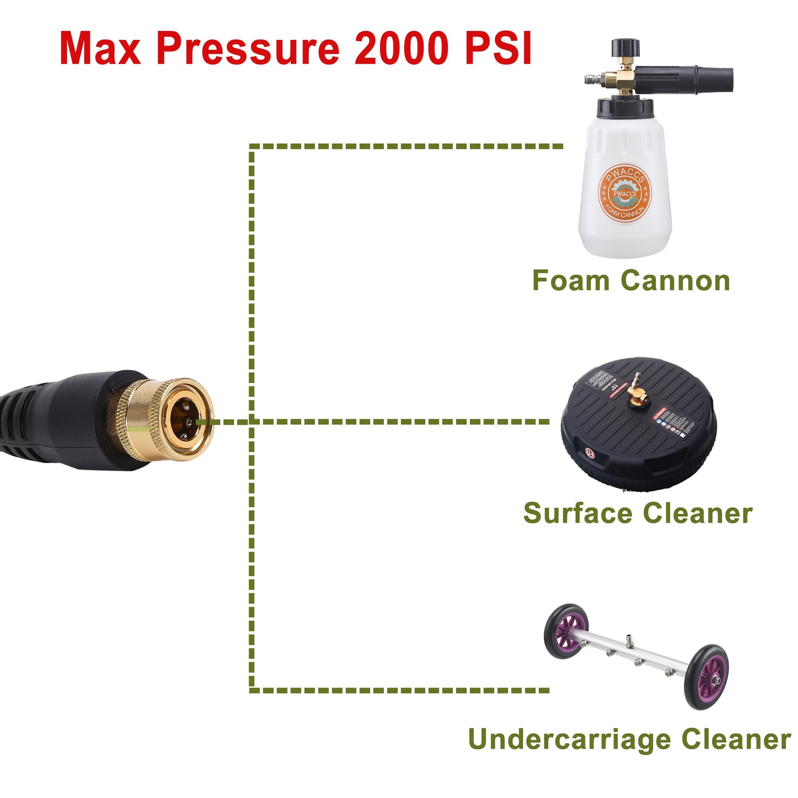 Best Pressure Washer Accessories Kit 16 Inch Power Replacement Wand with 5 Spray