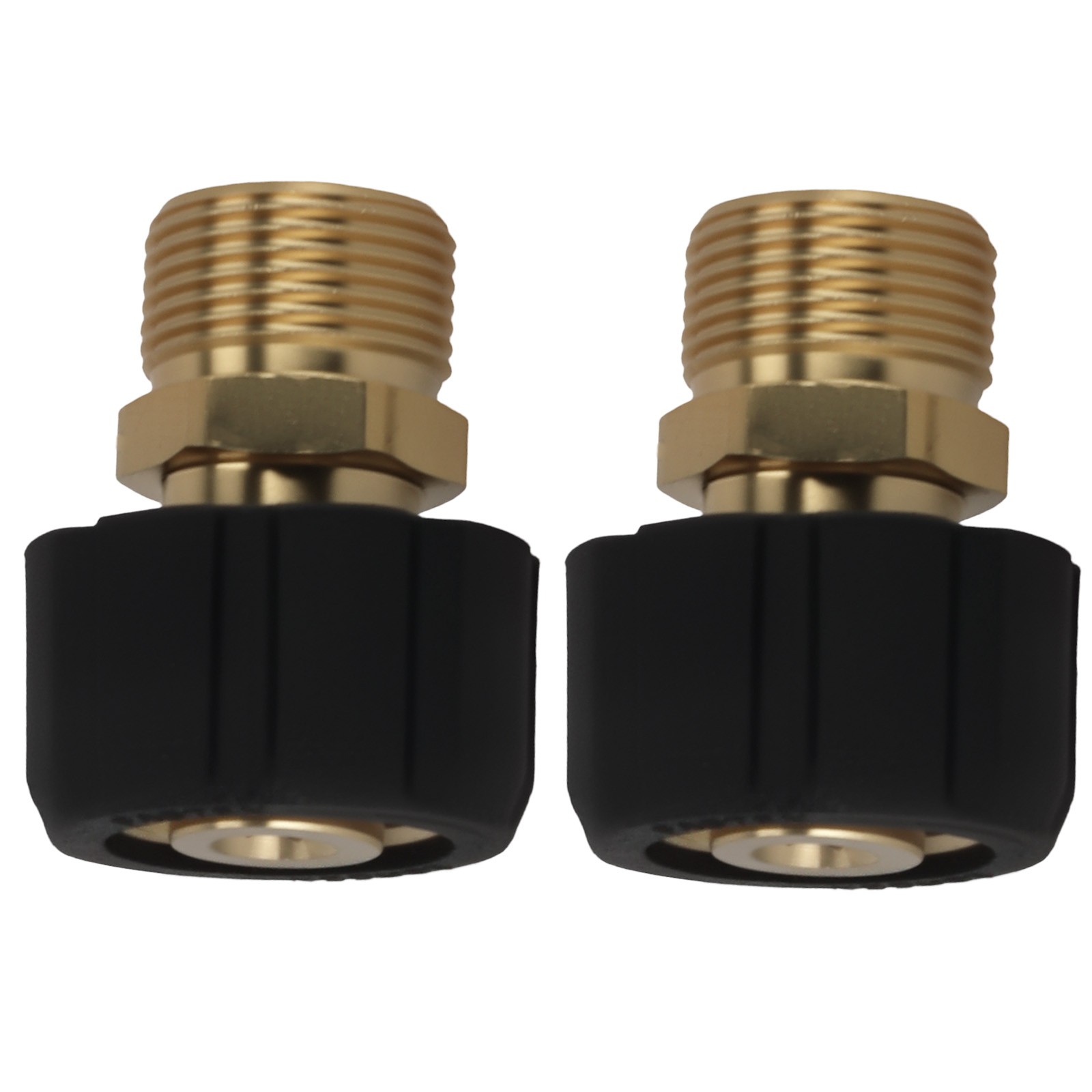 2x Brass Pressure Washer Adapter M22 15mm Female to M22 14mm Male 5000 PSI Max