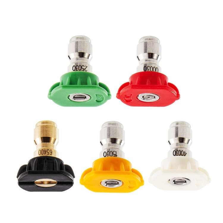 Pressure Washer Nozzle Tips Multiple Degrees 1/4 Inch 5pack orifice 3.0