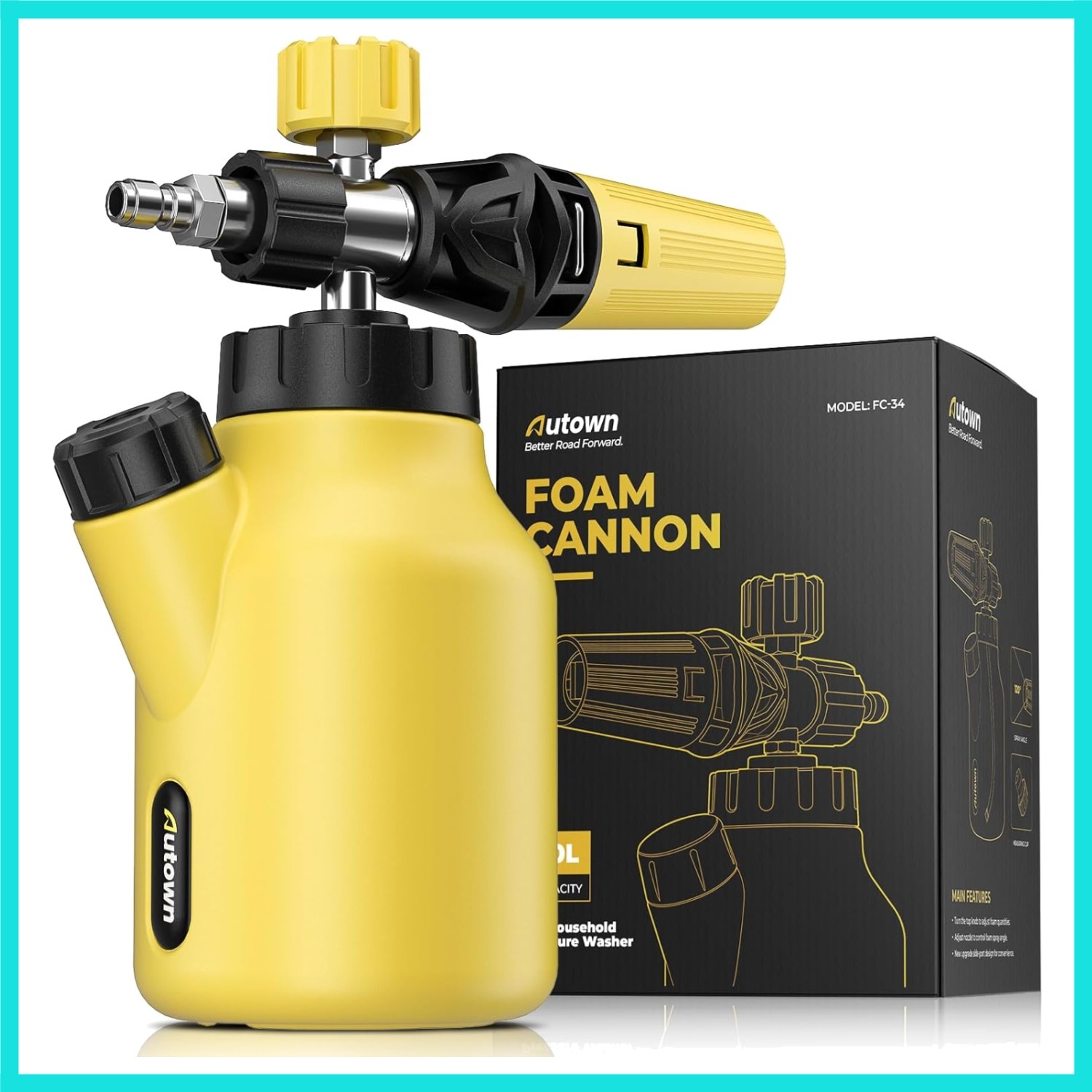 Foam Cannon for Pressure Washer, Car Wash Foam Sprayer with 1/4” Quick Connec…