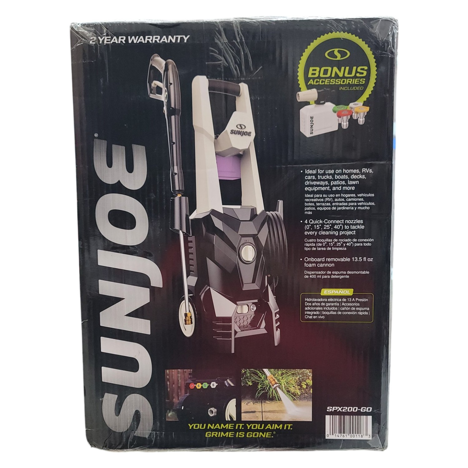 SPX200-GO Sun Joe 2000 PSI Max All-Purpose Electric Pressure Washer | 13-Amp