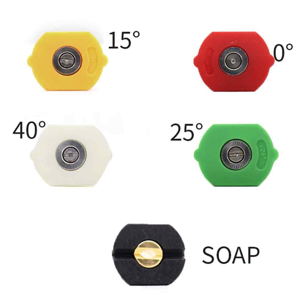 0° – 40° High Pressure Washer Spray Nozzles Quick Connect Tip For Washer Gun