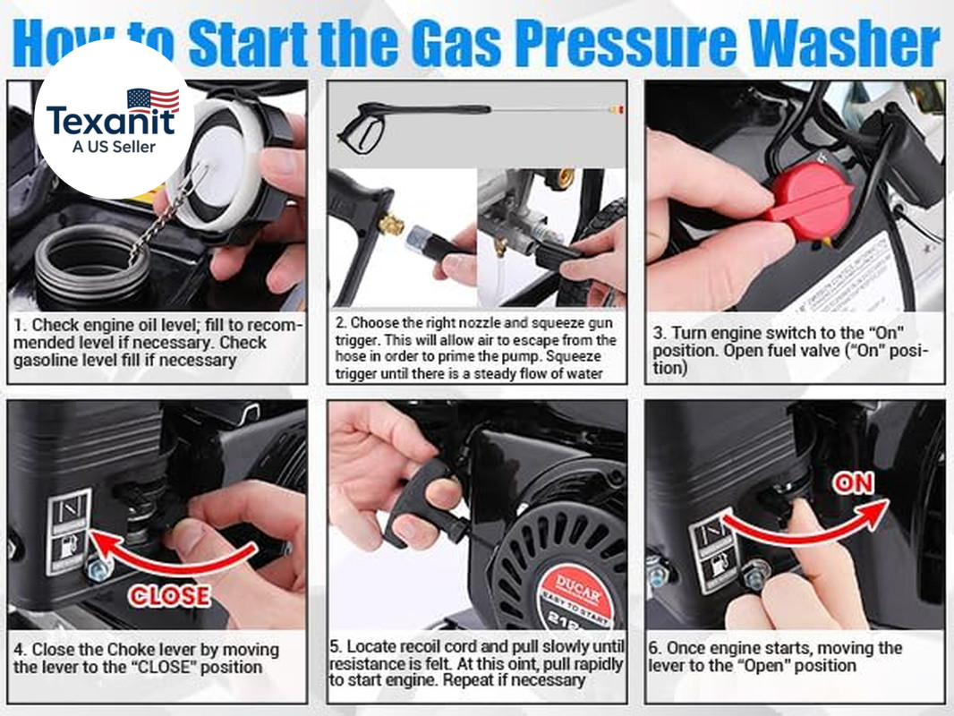 Gas Powered Pressure Washer 4200 PSI Gas Power Washer 4.0 GPM 212CC Commercial H