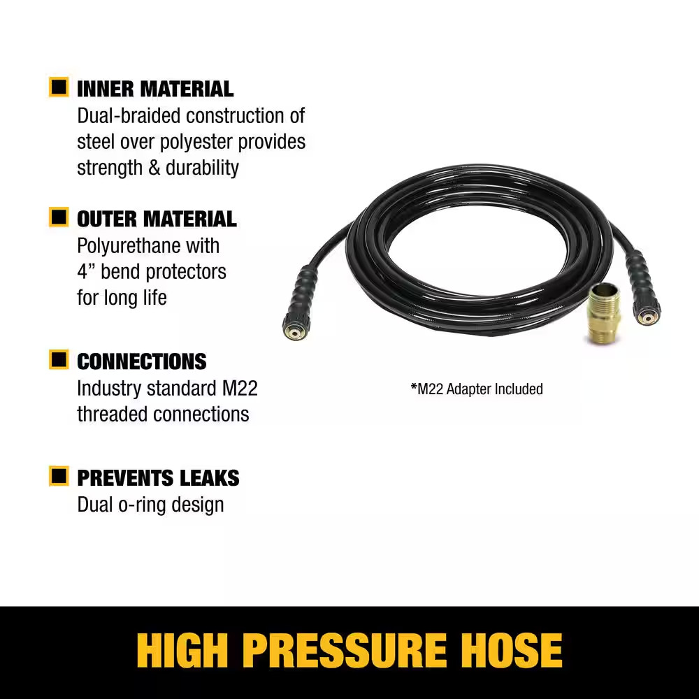 5/16 In. X 40 Ft Replacement/Extension Hose for Cold Water 3700 PSI Pressure Was