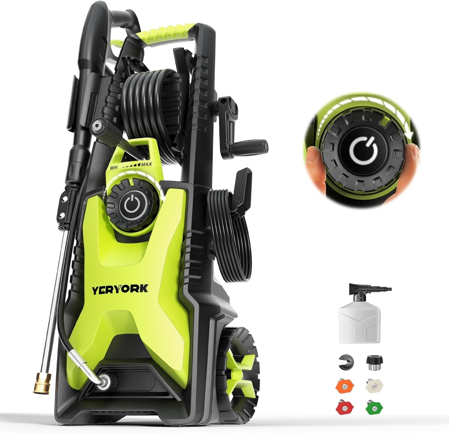 5000 PSI Pressure Washer with Hose Reel and Foam Cannon