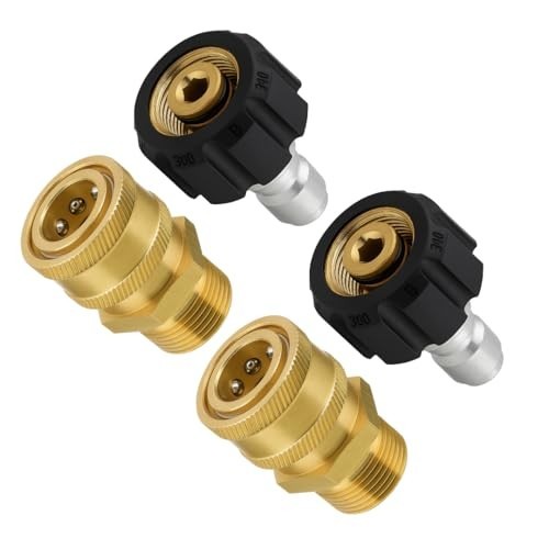Heavy-Duty Quick Connect Pressure Washer Adapter Set | M22-14mm to 3/8″ Swivel |