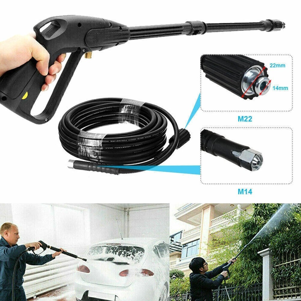High Pressure Water Spray Gun Wand Nozzle Replacement Pressure Washer Gun+hose