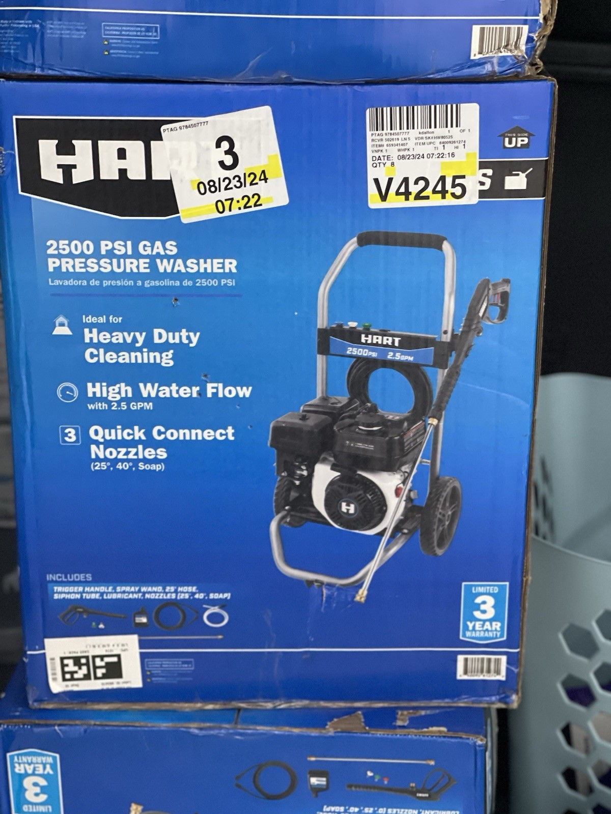 HART 2500 PSI Gas Pressure Washer – NEW! Box Damage Only
