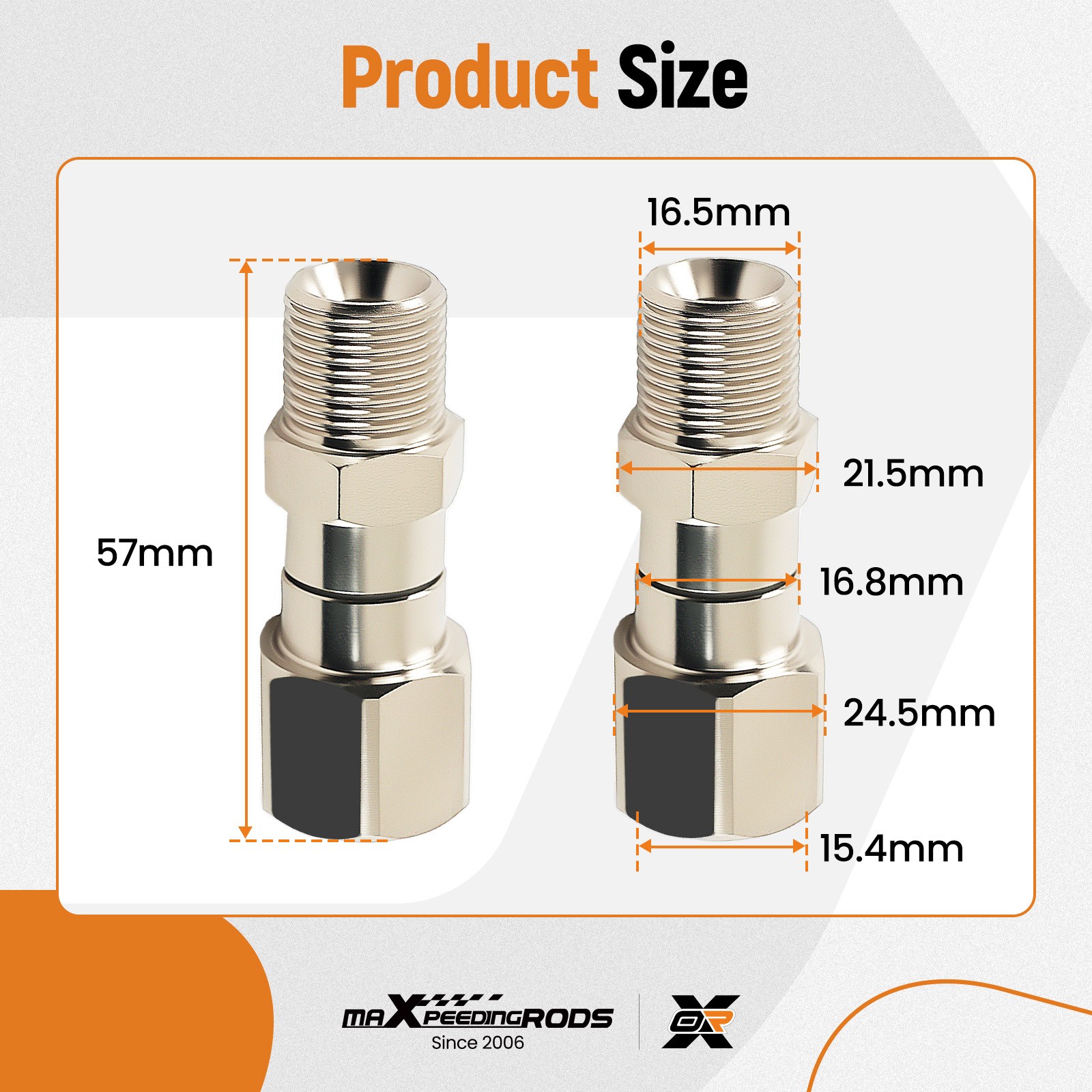 360° Swivel Adapter 3/8″ NPT for Pressure Washer Hose Gun Stainless Steel New