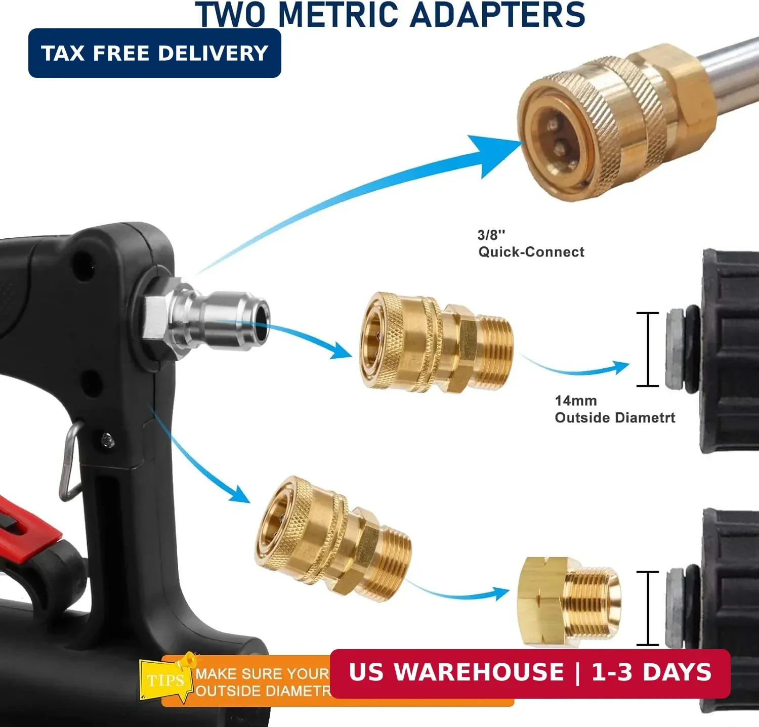 Pressure Washer Extension Wand 24FT, Gutter Cleaning Tools from The Ground with