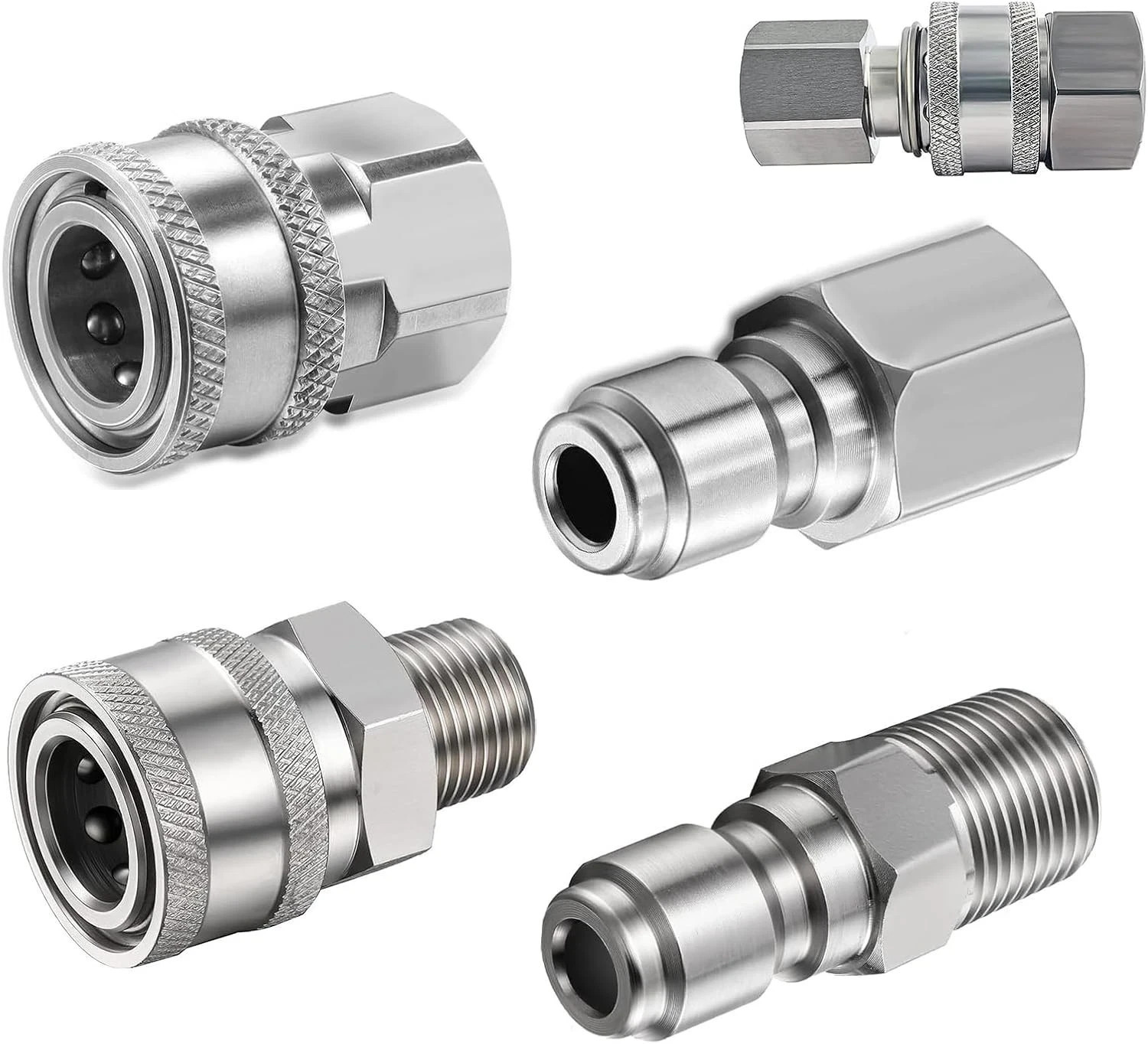 3/8 Quick Connect Fittings,Pressure Washer Quick Connect Kit,Stainless Steel Ada