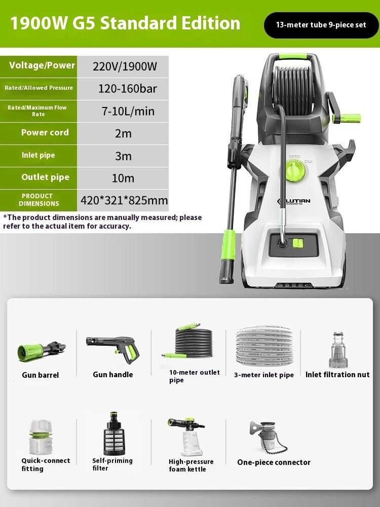 High-pressure Car Washer Household 220V Water Pump Cleaner Portable Water Gun