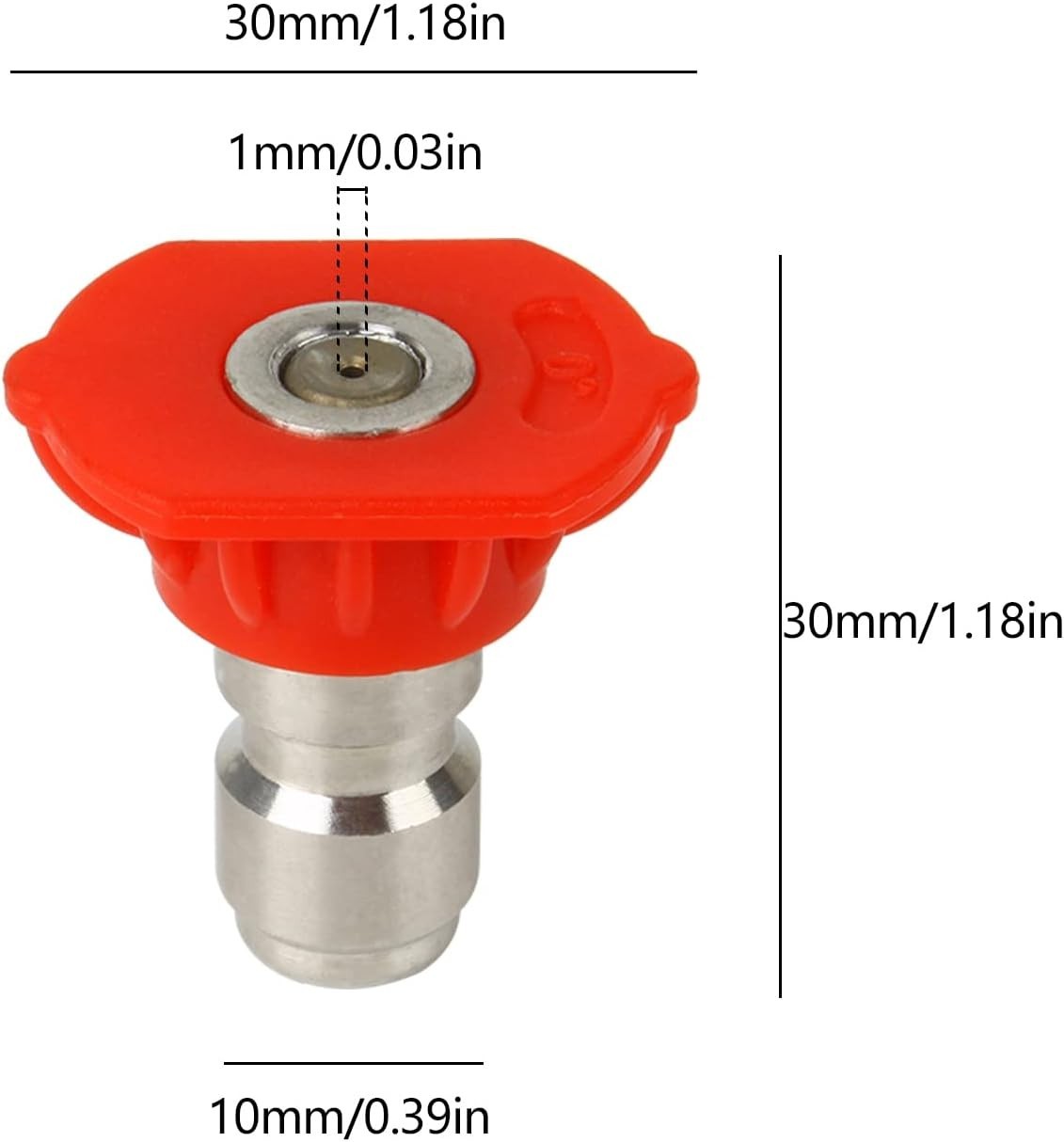 High-Pressure 5-Pack Nozzle Tips for Pressure Washers – 4500 PSI, Quick Connect