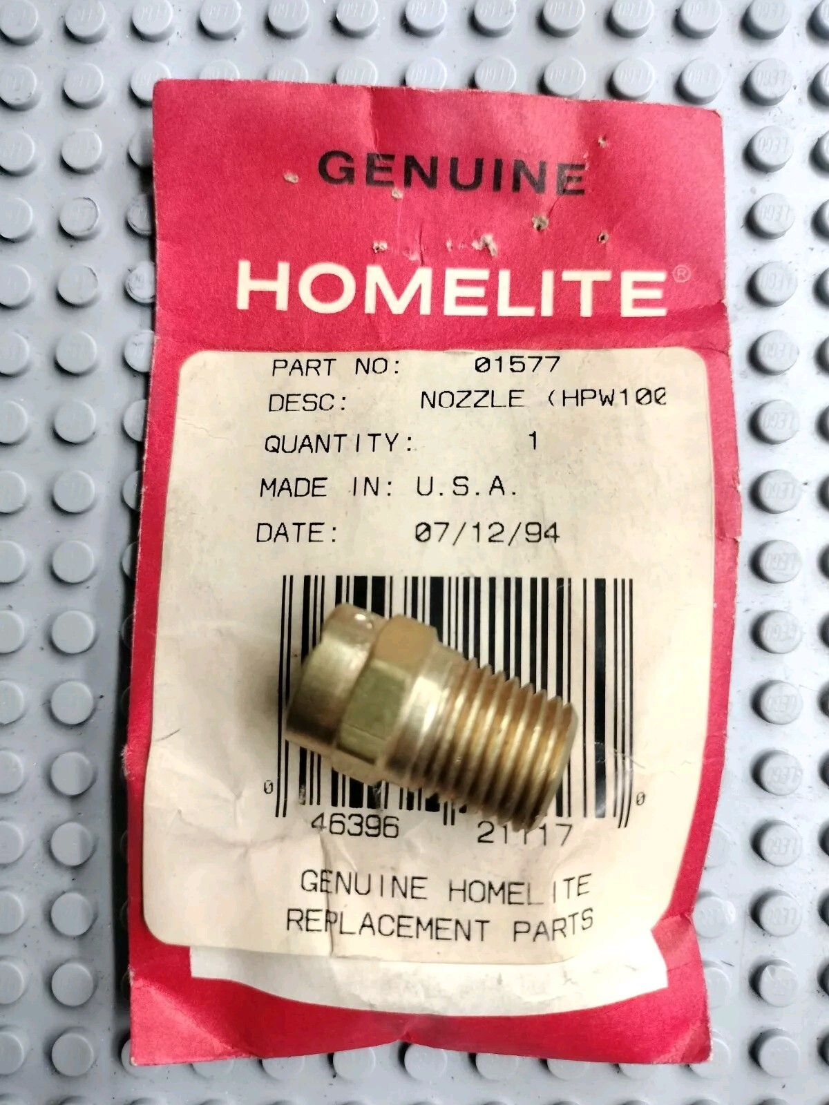 OEM GENUINE NEW OLD STOCK HOMELITE 01577 NOZZLE HPW PRESSURE WASHER