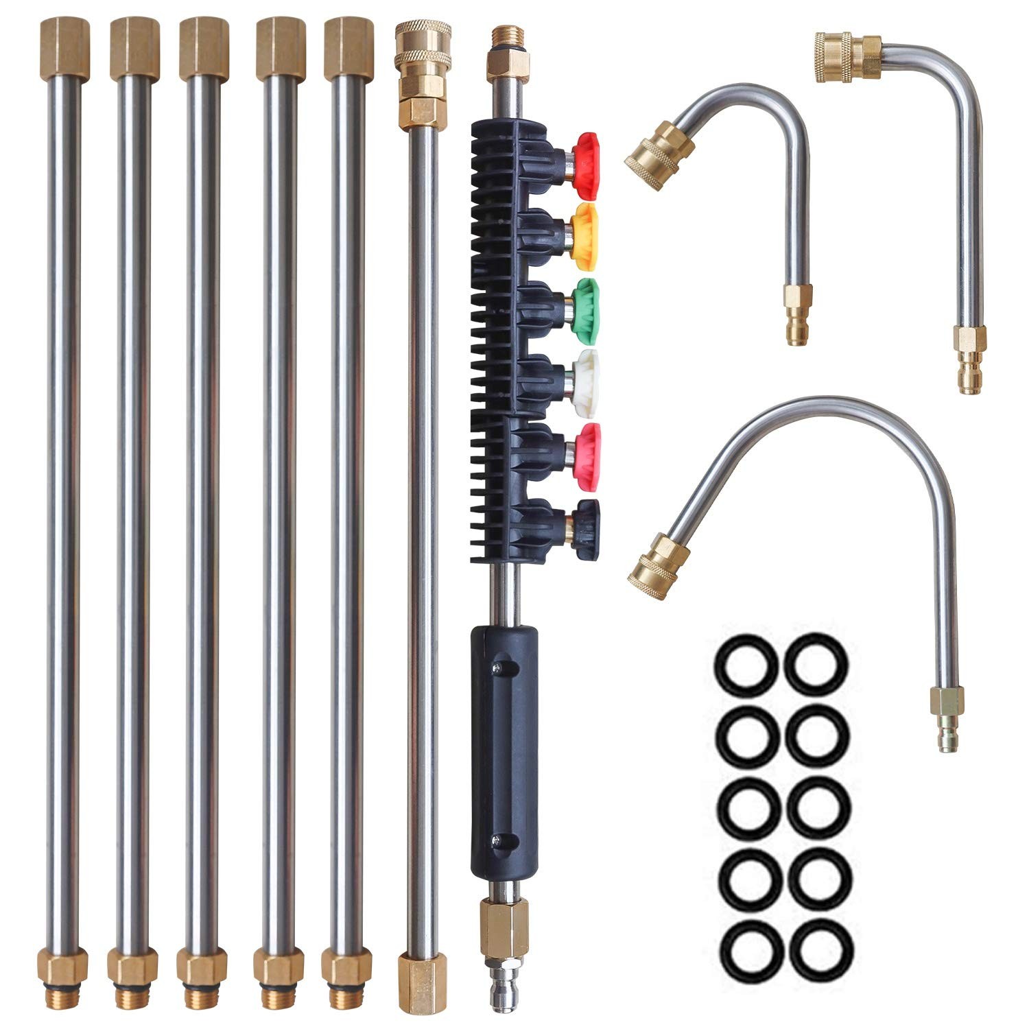 Pressure Washer Extension Wand, 10 Pack Power Washer Lance with 5 Atomization…