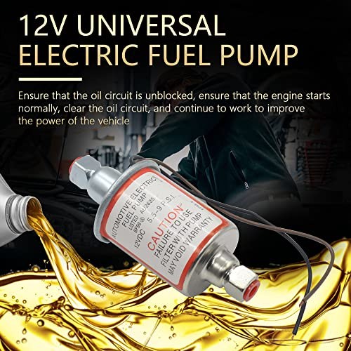 12V Universal Electric Fuel Pump Low Pressure 5-9 PSI Gas Diesel Installation