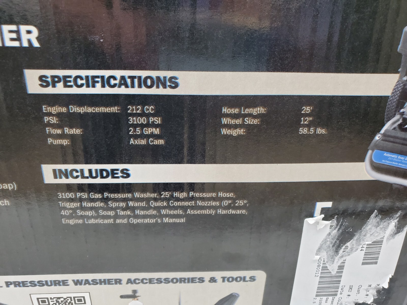 HART 3100 PSI Gas Pressure Washer – 2.5 GPM – (129269-3 KO CTRA5)