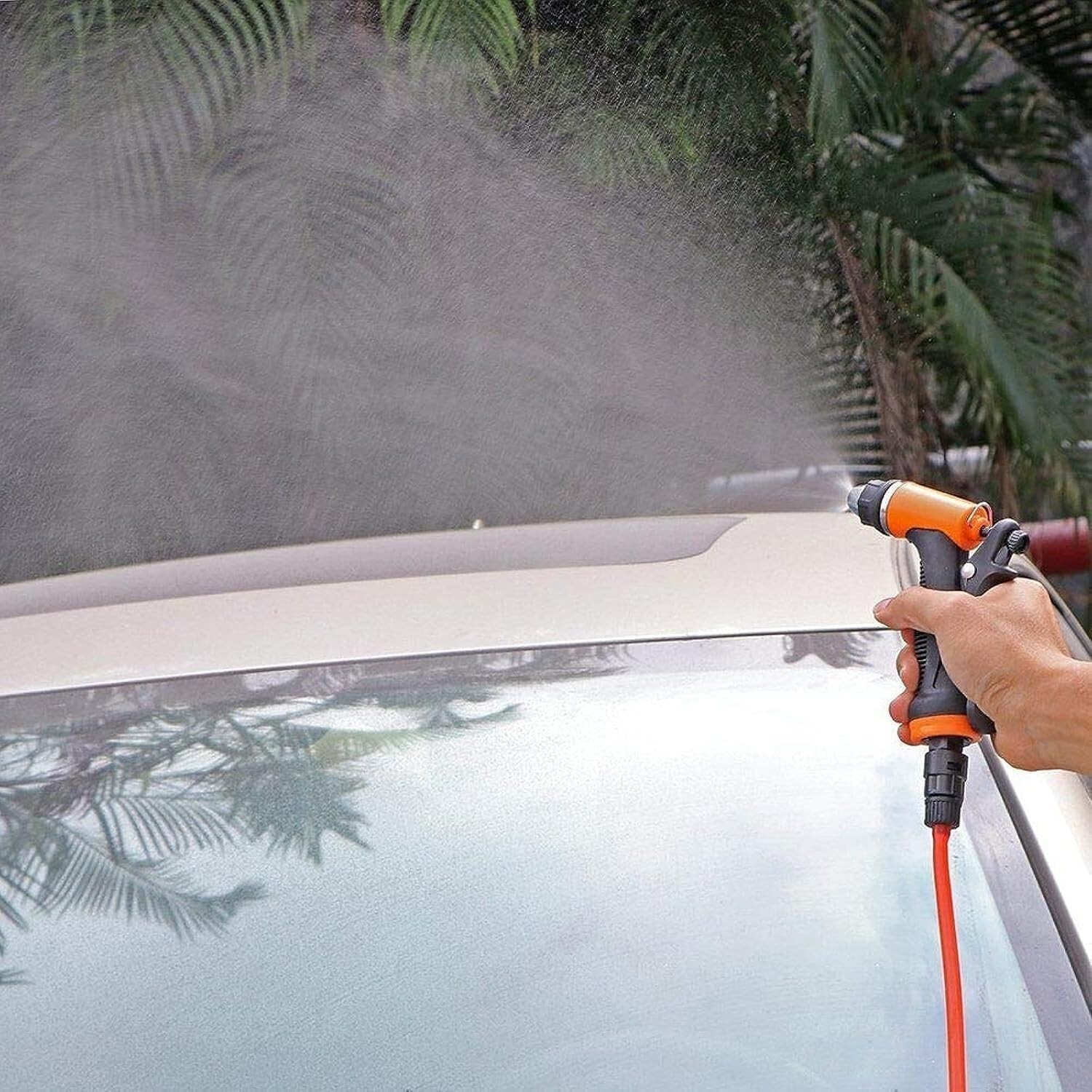 12V 80W Spray Gun 130PSI High Pressure Electric Car Washer Hose Water Pump Kit