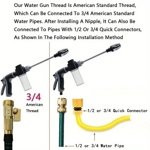 High Pressure Aquoxis Washer Gun Power Hose Nozzle Jet Spray Cleaner