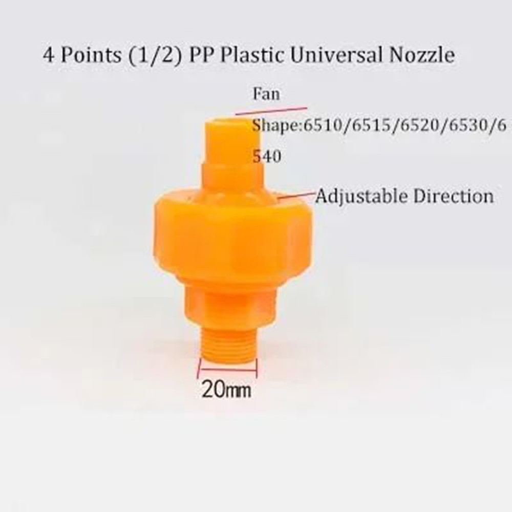 Universal Fan Shaped Conical Nozzle for Electroplating Cleaning Spray PP Plastic