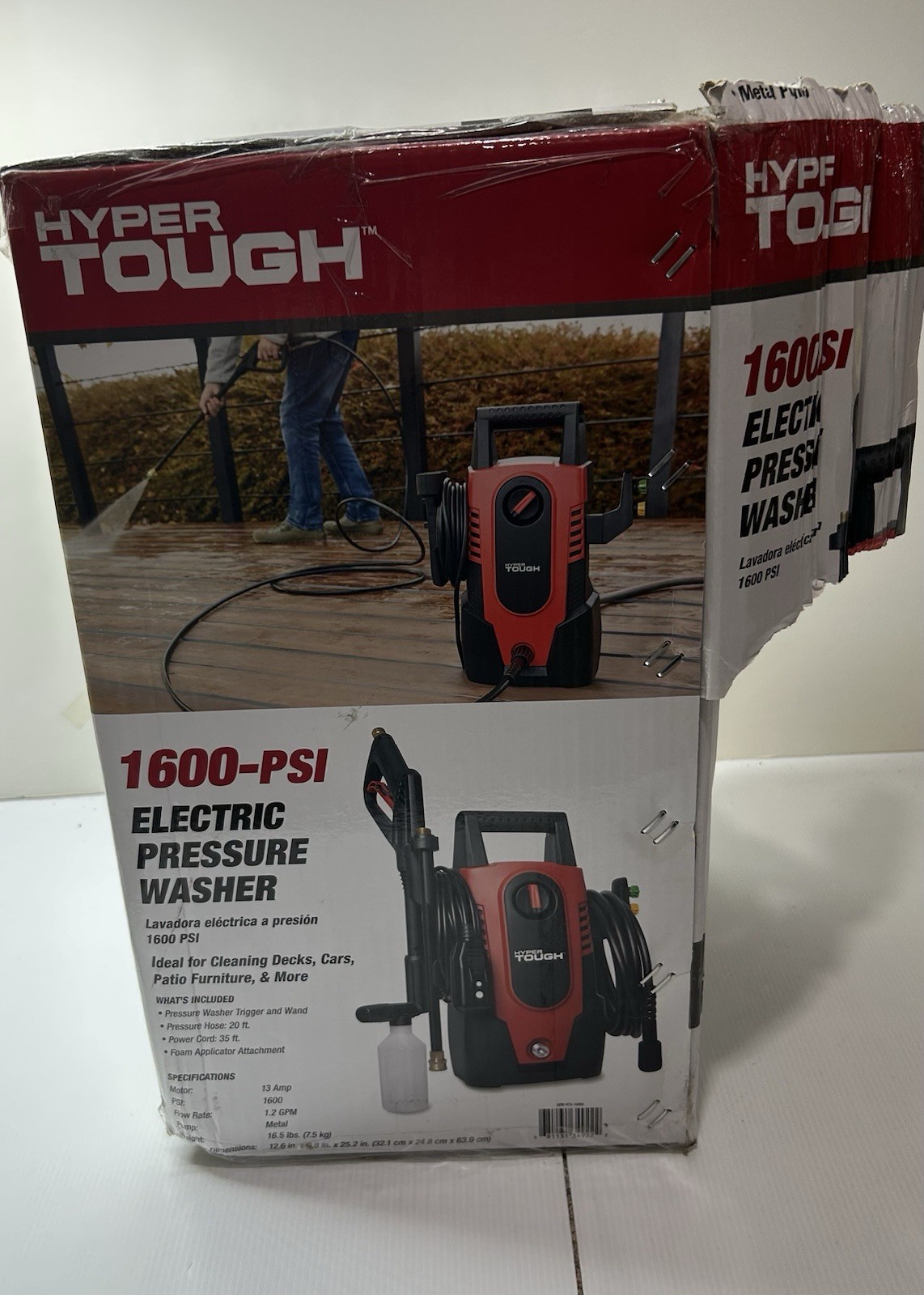Hyper Tough 1600psi Brand Electric Pressure Washer Cleaner