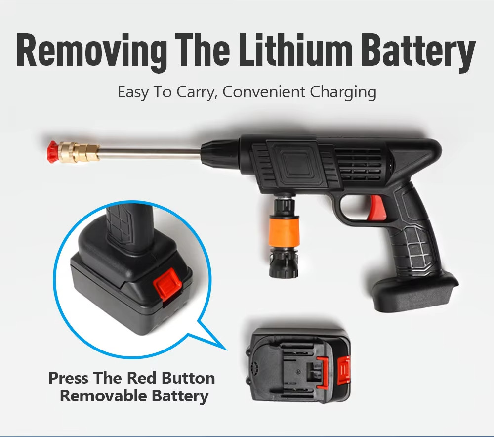 50Bar 200W Battery Operated 20000mAh 6-in-1 High Water Pressure Pressure Washer
