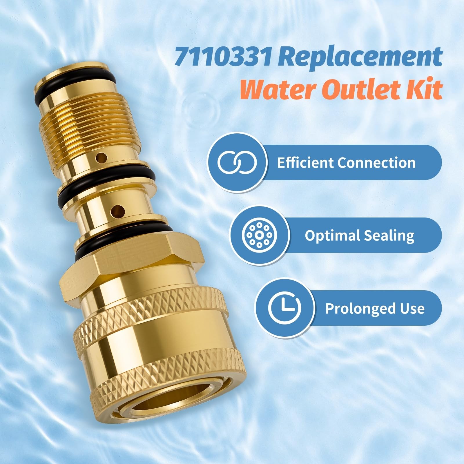 High Pressure Water Outlet Kit for AAA Pressure Washer Pumps, 3/8″ Quick Connect