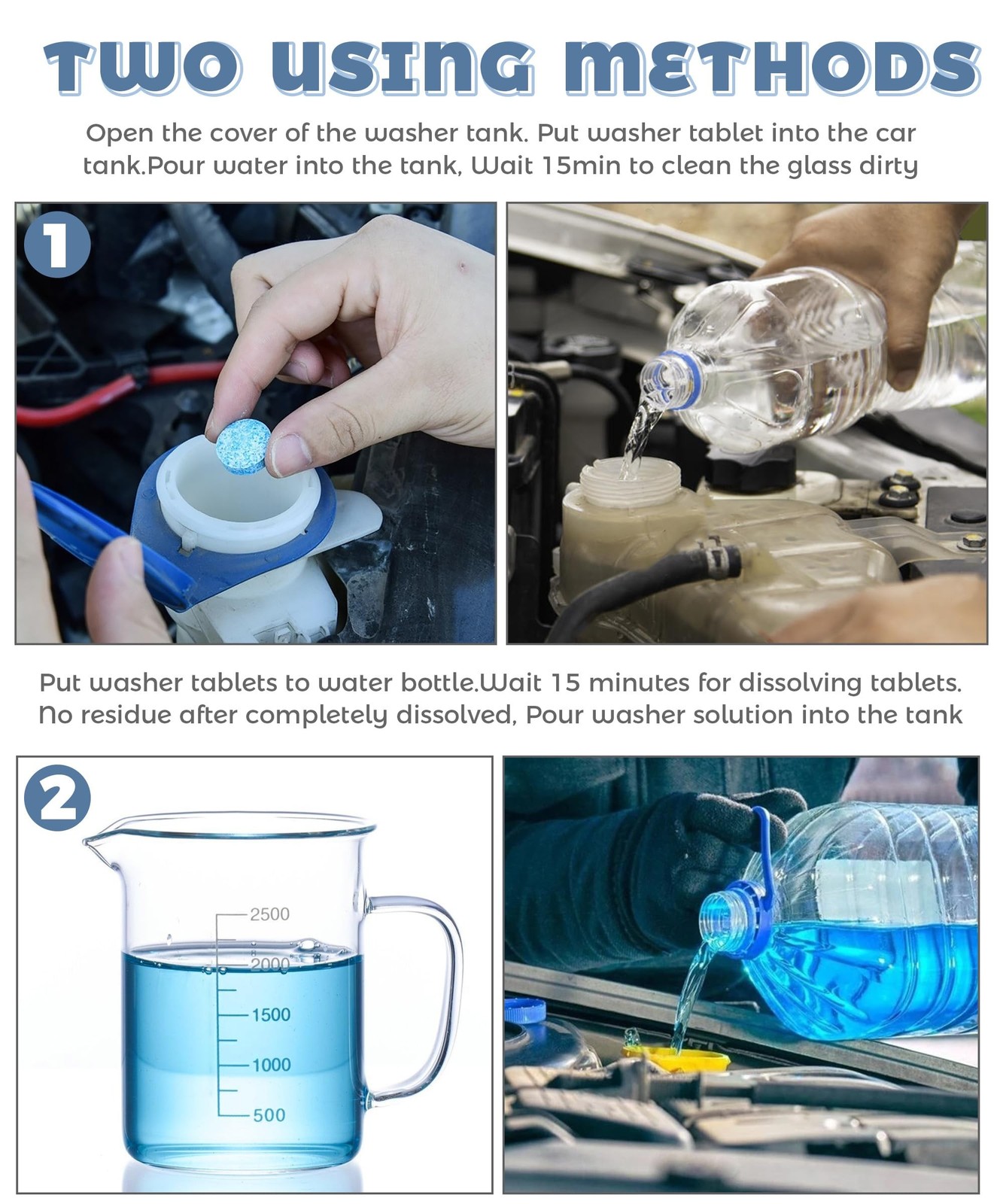 50PCS Windshield Washer Fluid,Car Accessories Car Windshield Washer Tablets C…