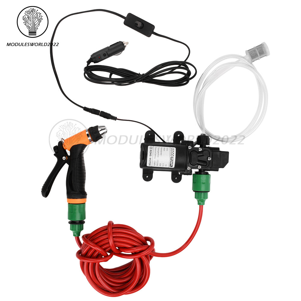 DC12V 80W High Pressure Self-Priming Car Portable Washer Water Pump Kit