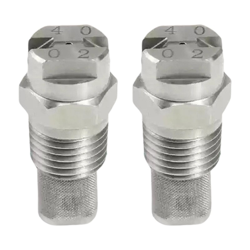 2pcs Fan Shaped Sprayer Nozzle With Integrated Filter For Reliable Performances
