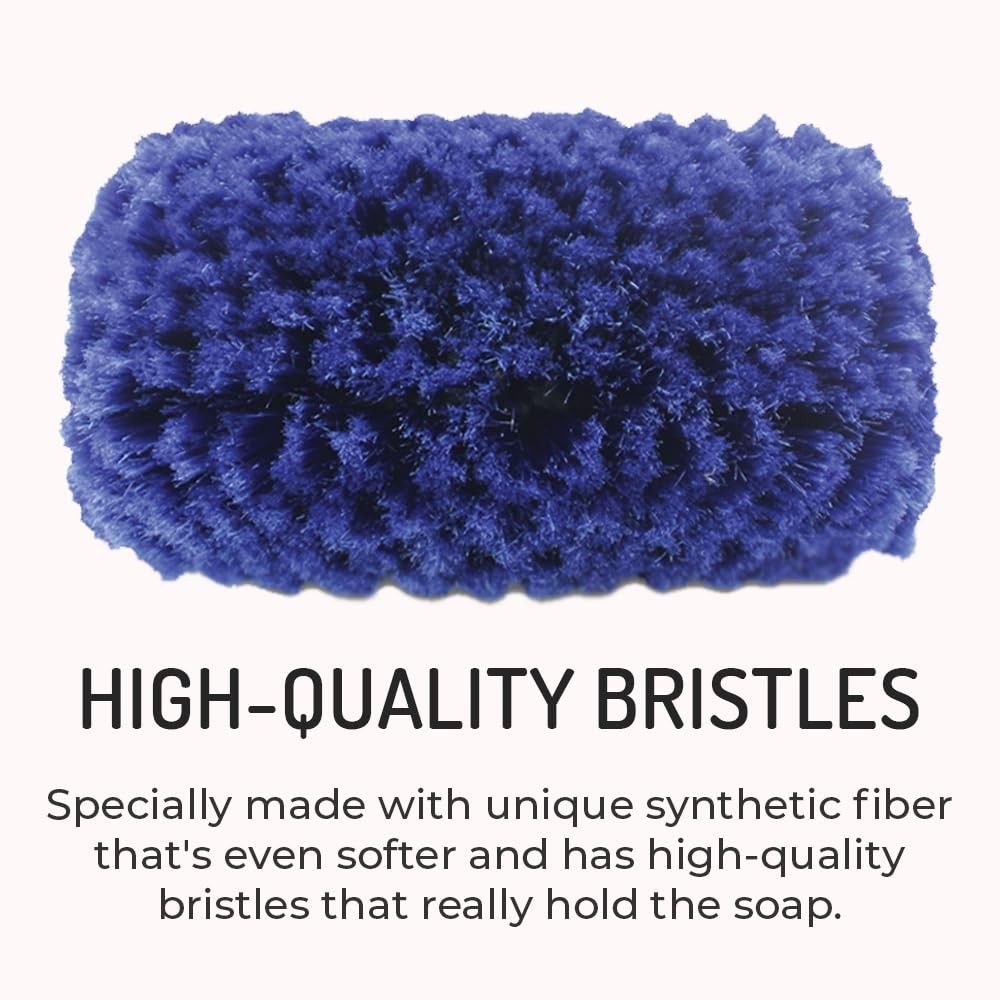 Hi-Tech 14” Car Wash Brush Head – Soft Bristles for Cars, 14 inches, Blue