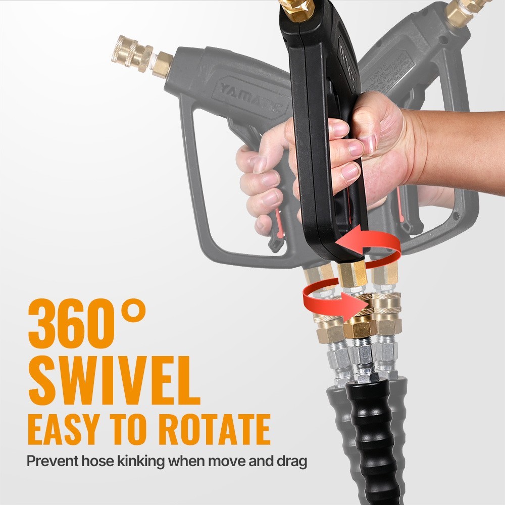 YAMATIC 4000 psi Pressure Washer Gun with Stainless Steel Swivel Quick Connector