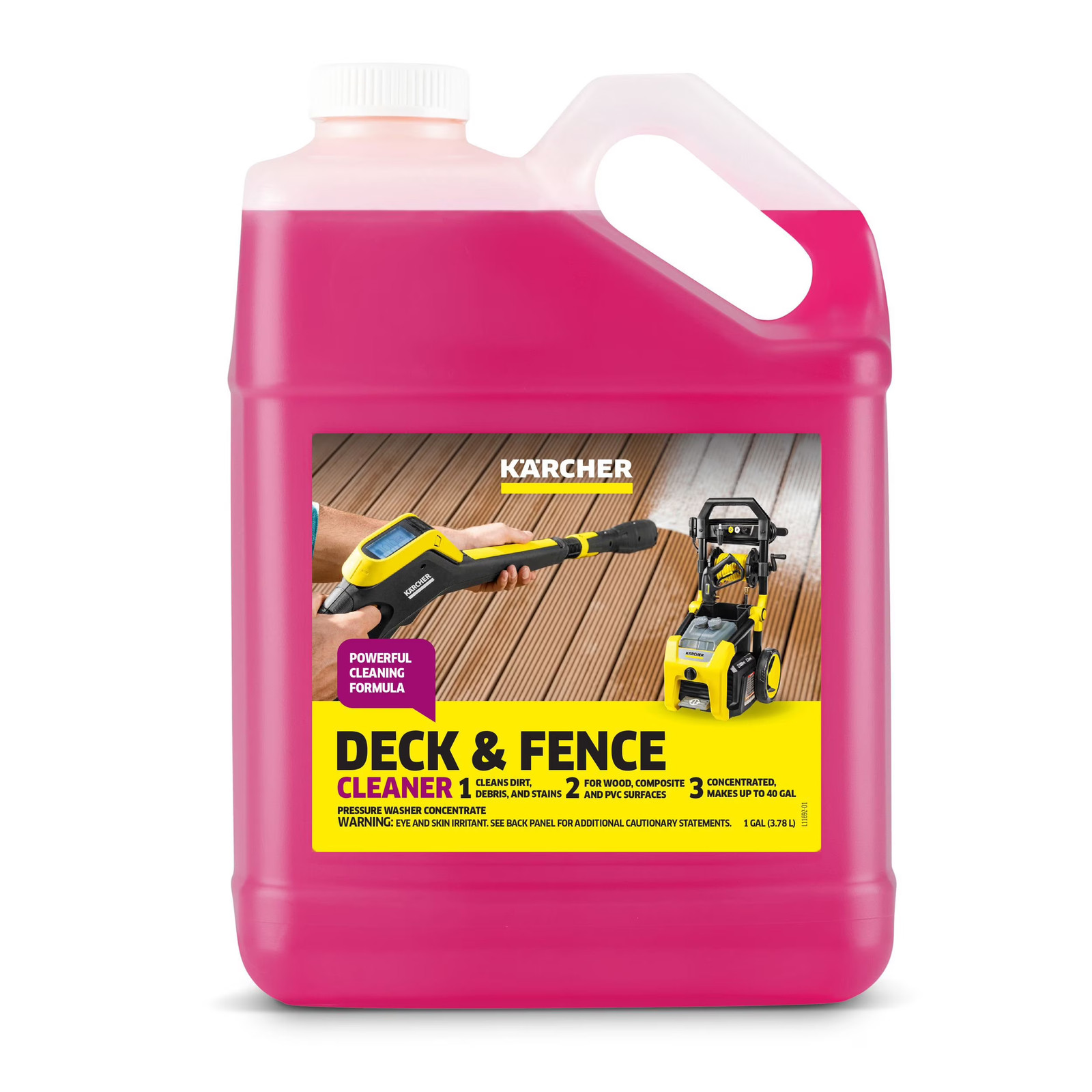 Heavy Duty Wood Fence & Deck Pressure Washer Concentrate, 1 Gallon