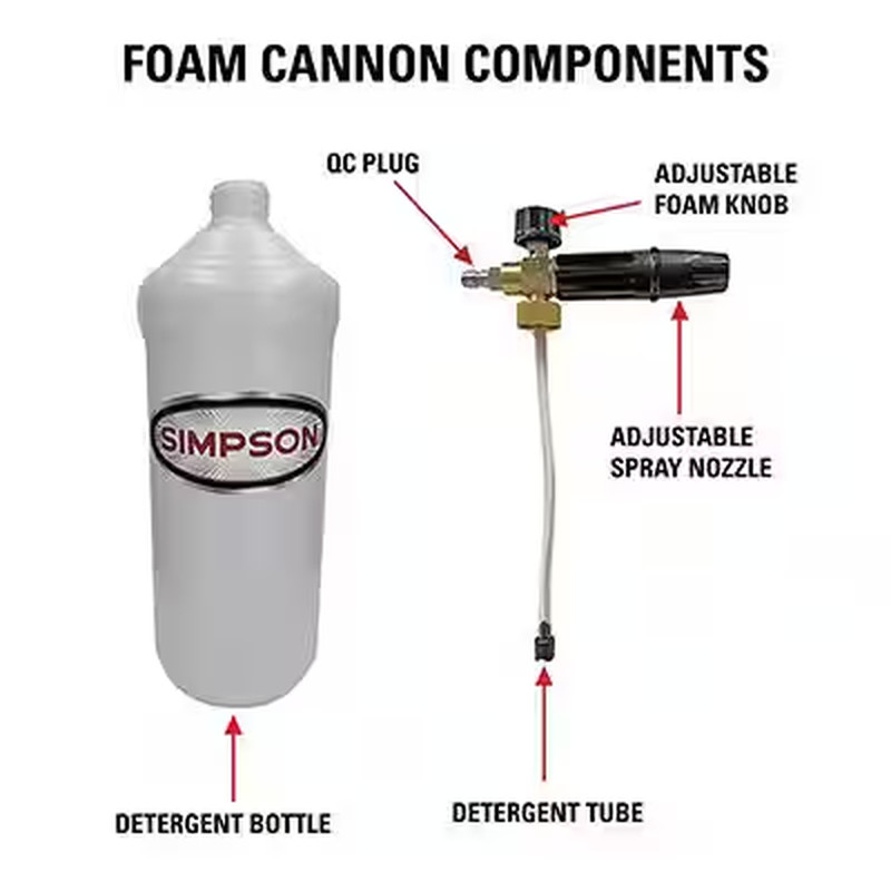 High Pressure Foam Cannon Rated up to 4000 PSI