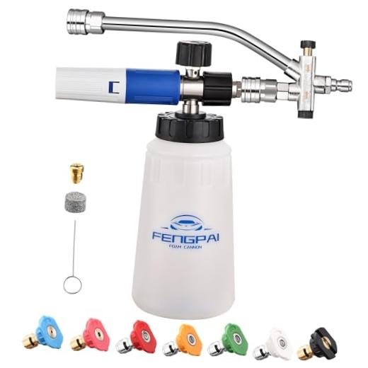 Foam Cannon for Pressure Washer with Dual Connector White FoamCannon Kits