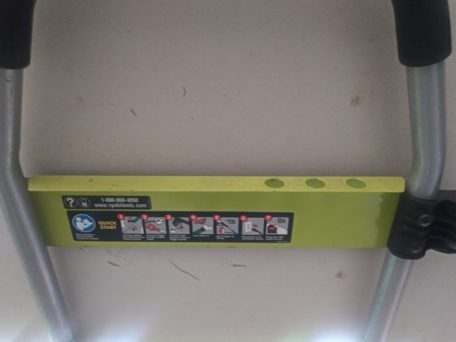 RYOBI Model RY141900VNM pressure washer OEM Performance Panel