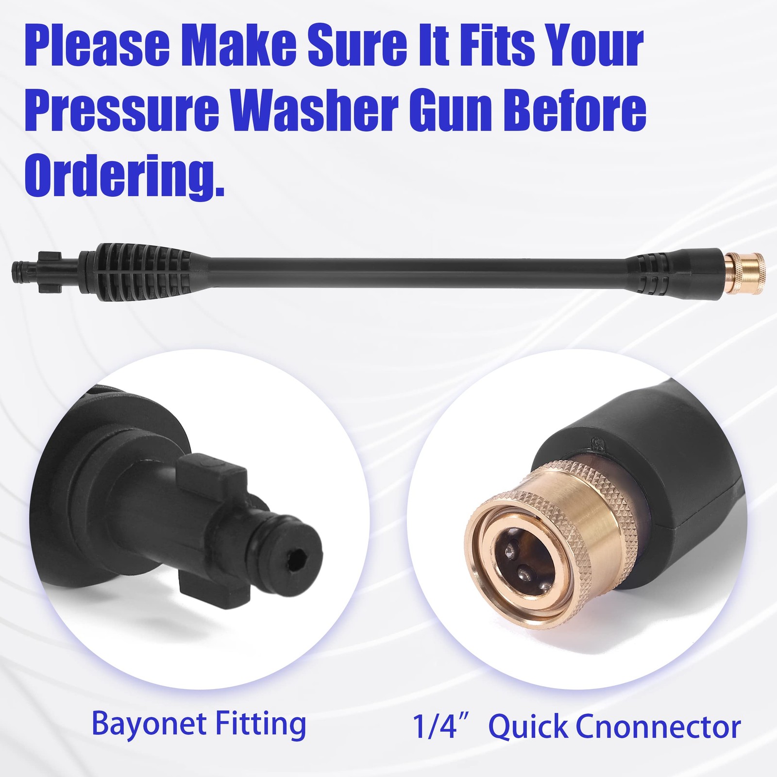 Pressure Washer Wand 16 Inch Compatible with Ryobi, Portland, Husky