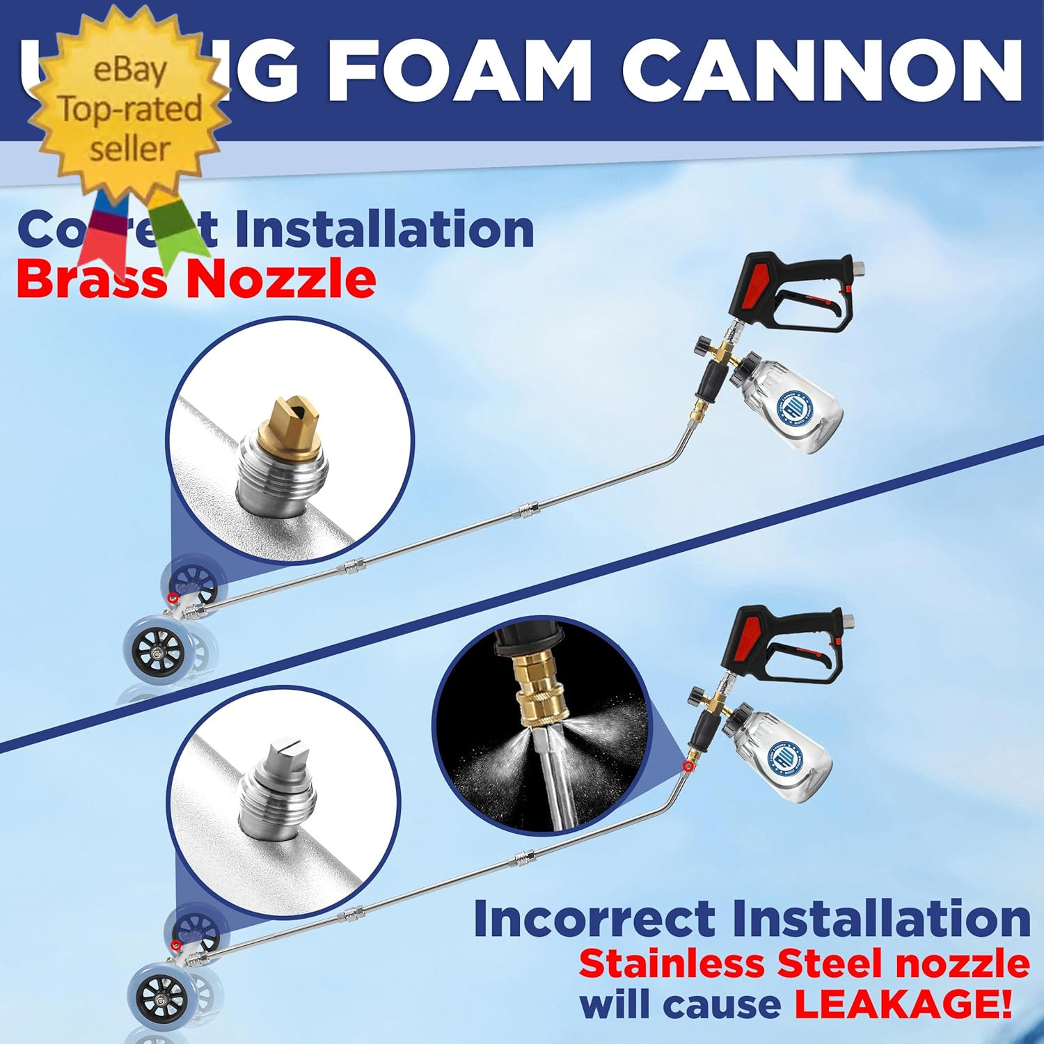 Pressure Washer Undercarriage Cleaner, 16 Inch Undercarriage Washer with Foam Ca