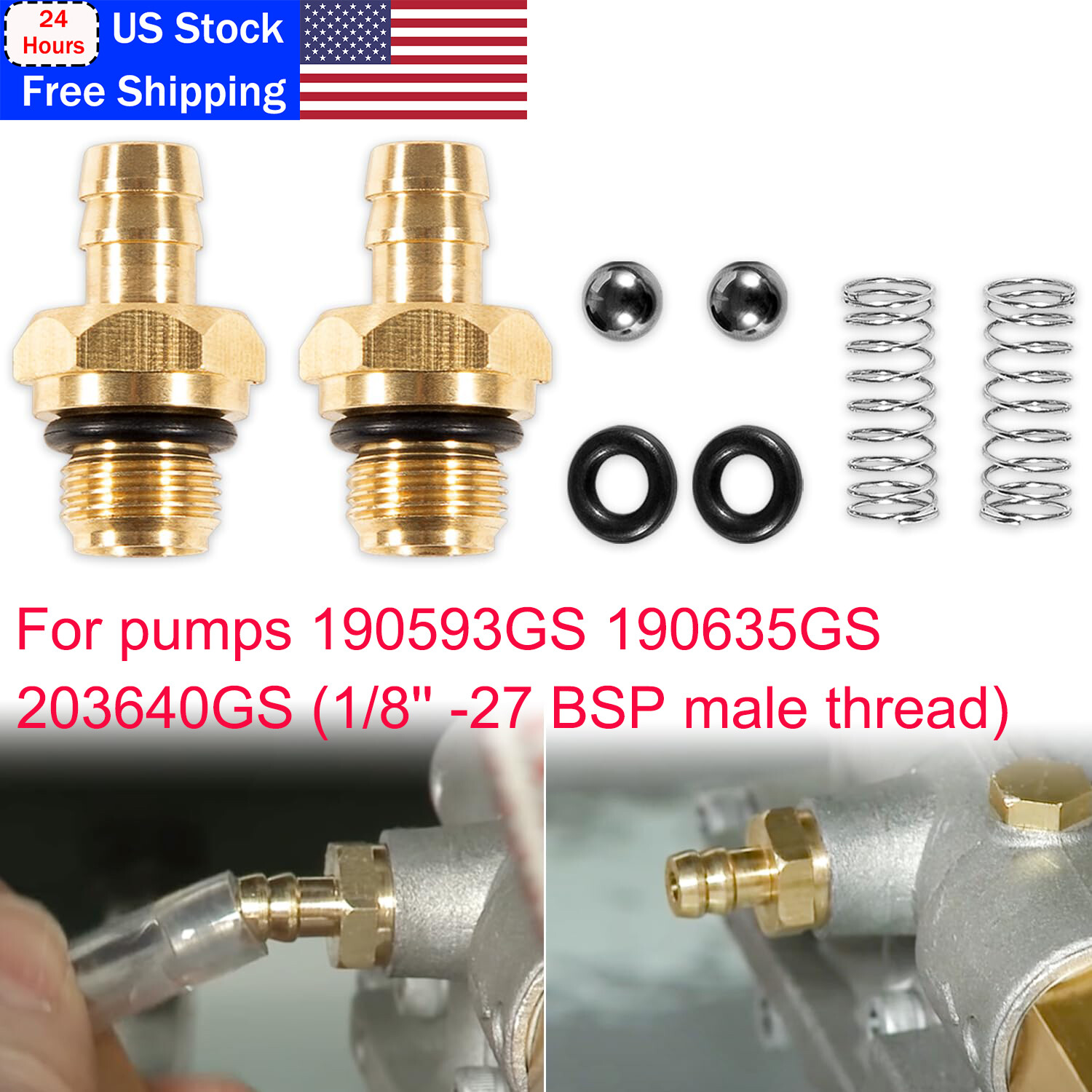 Pressure Washer Chemical Soap Injector Kit for Briggs Stratton 190593GS 190635GS
