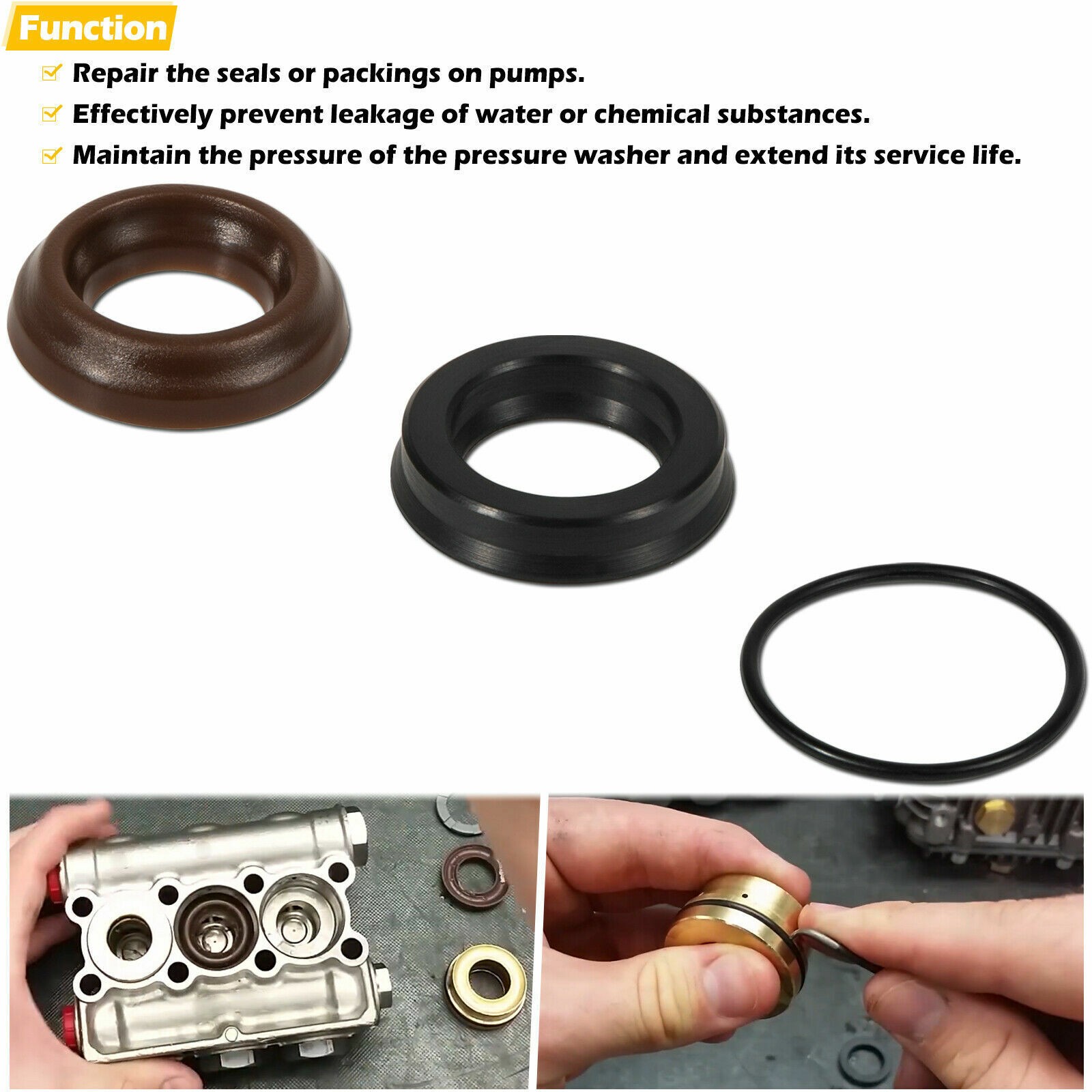 AR1828 Check Valve + AR1857 Packing Kit For Annovi Reverberi 18mm XR RK RKA RKV