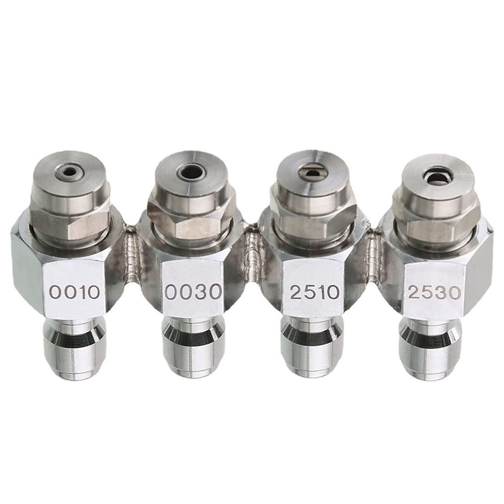 Pressure Washer Nozzle Kit 4 Way Tip Holder 1/4 Inch Quick Connect Soft Wash
