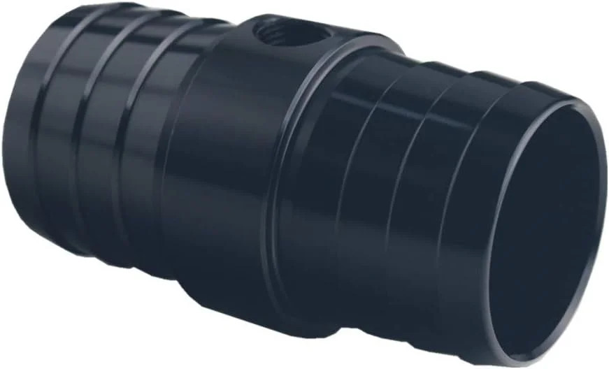 DEWHEL 1-1/4″ Hose w/ 1/8″ NPT Steam Port Adapter Top Radiator LS Swap Black