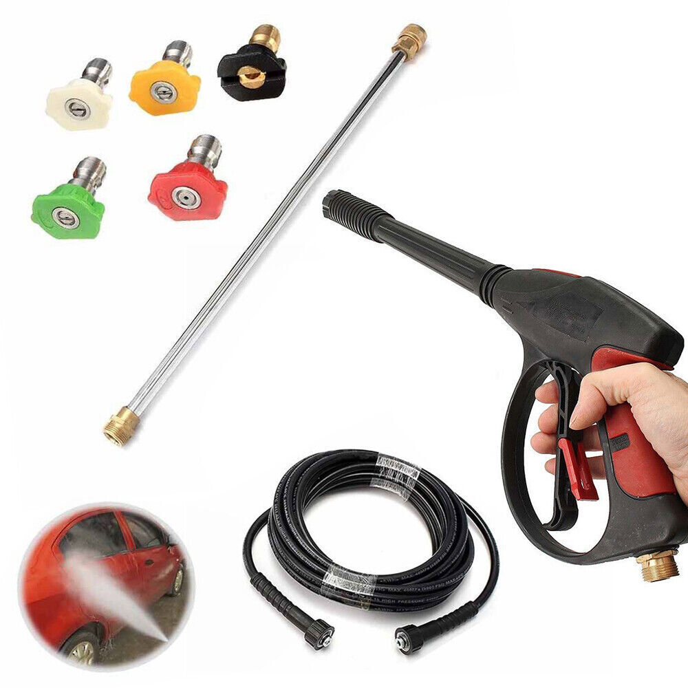 3000PSI High Pressure Power Washer Spray Gun Wand Hose Kit +5 Tips For Craftsman
