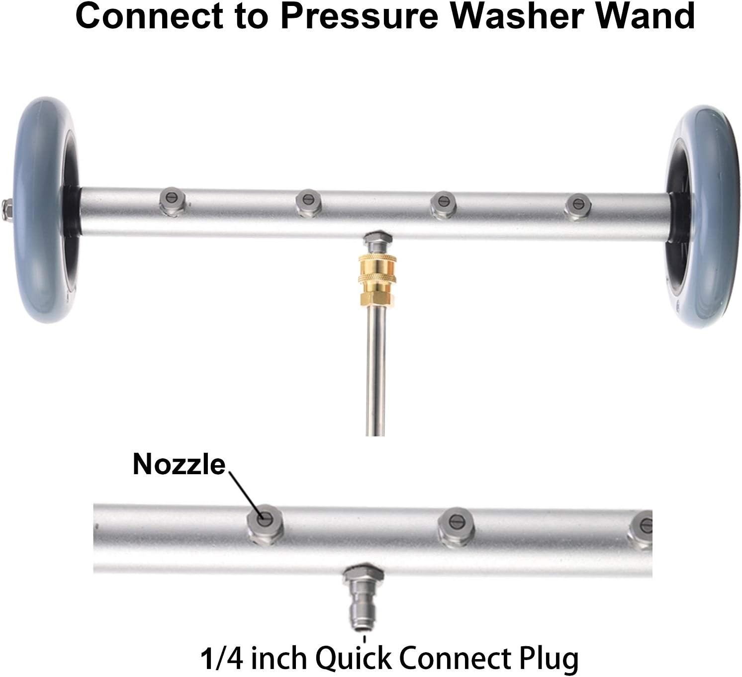 Pressure Washer Undercarriage Cleaner, 16 Inch, 4000 PSI Extension Wand