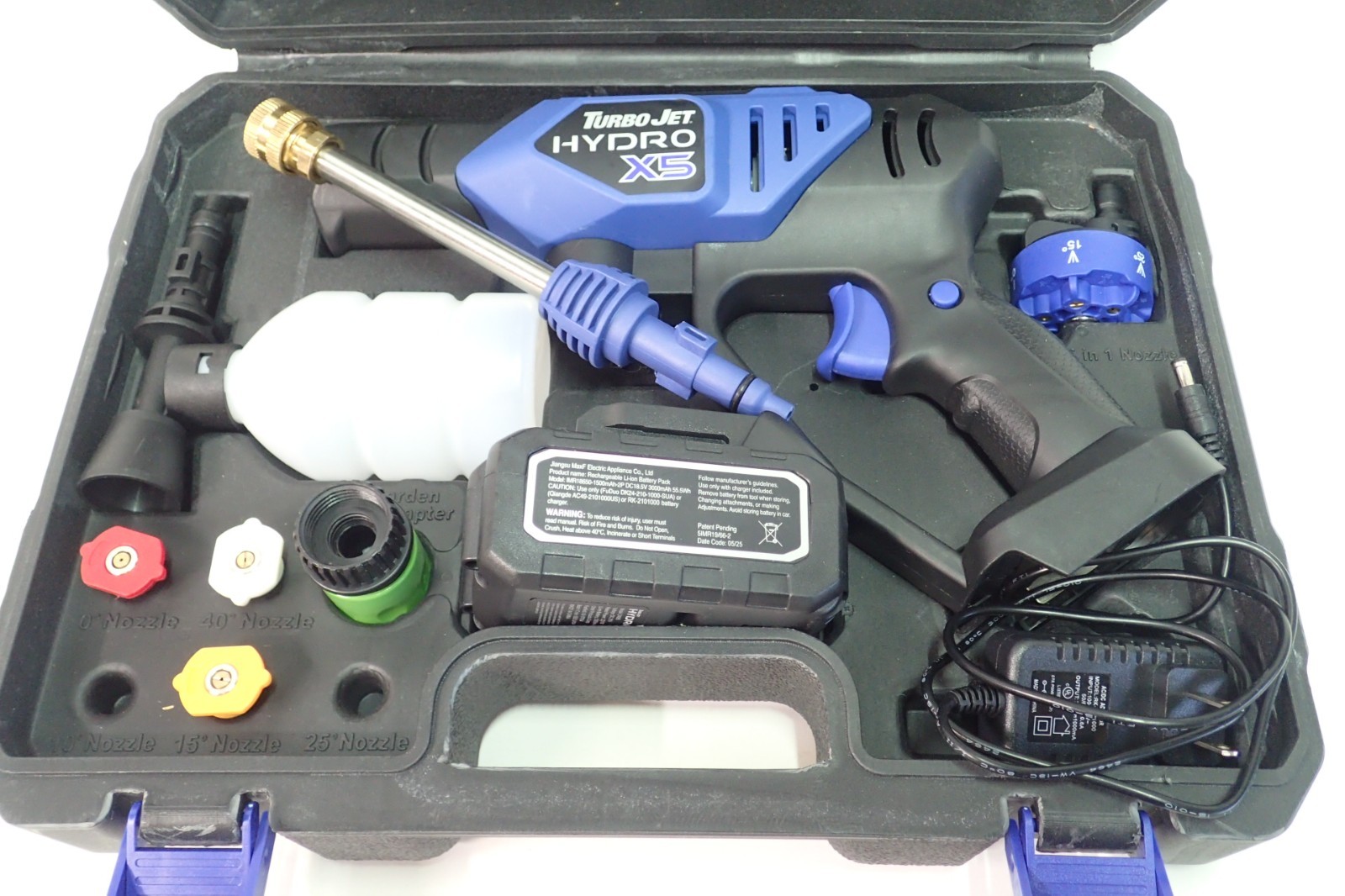 Turbo Jet Hydro X5 Pro Portable Cordless Pressure Washer with Battery