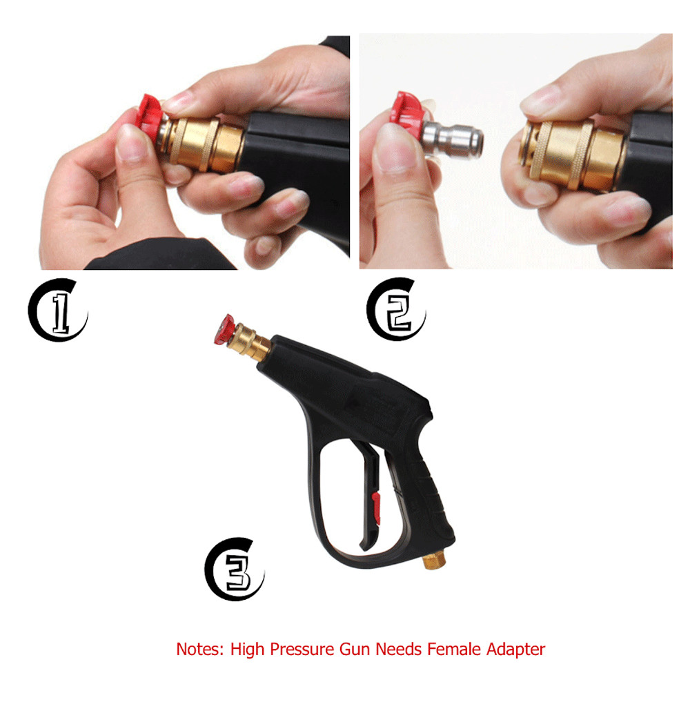 5pcs Quick Connect 1/4 Set Pressure Washer Nozzles Versatile Cleaning Spray Tips