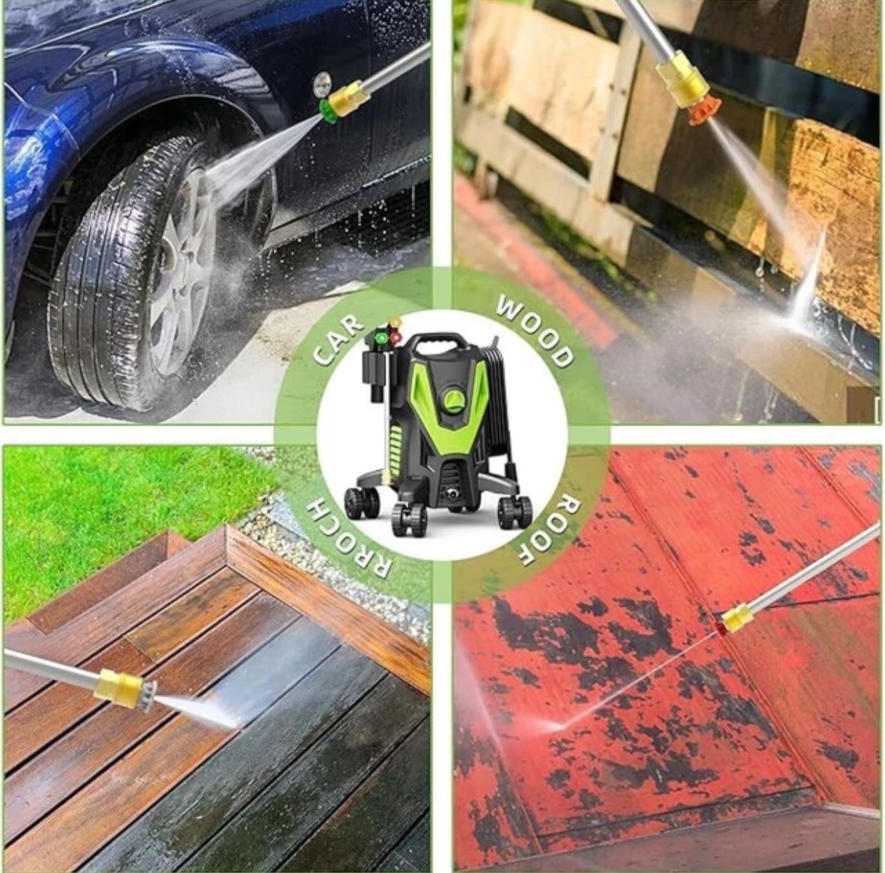 Electric Pressure Washer 4500 PSI 3.0 GPM High Power w/Anti-Tipping Design NEW