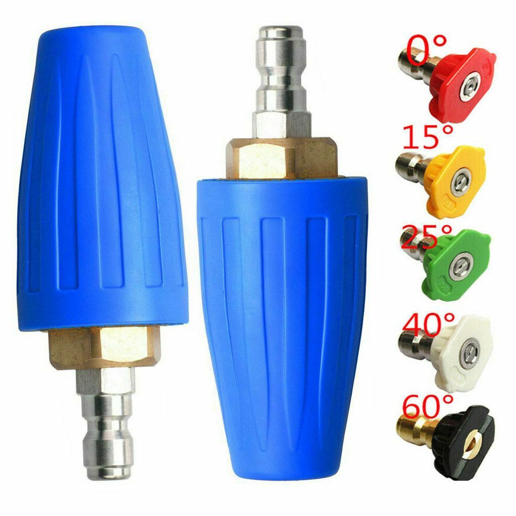 3600/4000PSI 1/4″ High Pressure Washer Rotating Turbo Nozzle Spray Tip 2.5/4 GPM